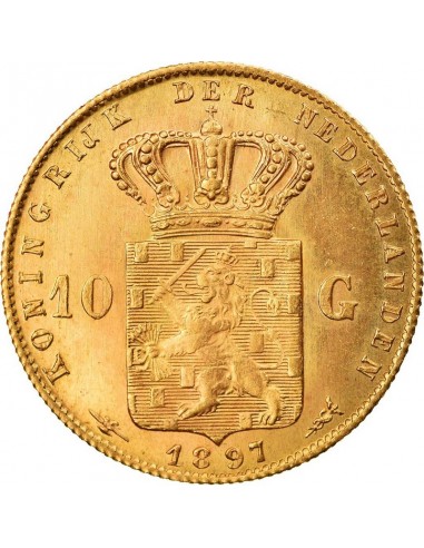 Monedă istorica din Aur - 10 guldeni...