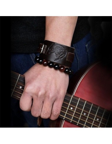 Bratara barbati reglabila din piele... Bratara barbati reglabila din piele...