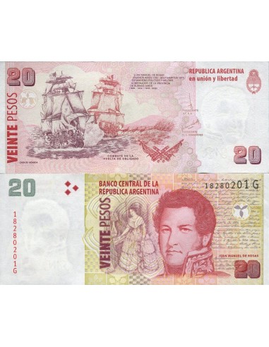 Bancnota - 20 pesos Republica...