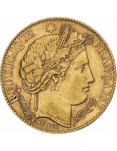 Moneda istorica din Aur - 10 franci...