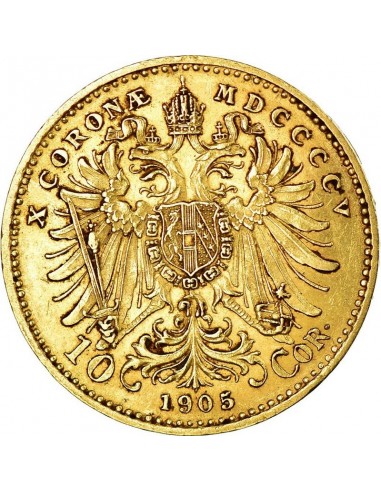 Moneda istorica din Aur - 10 coroane...