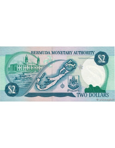 Bancnota - 2 dolari Insulele Bermude...