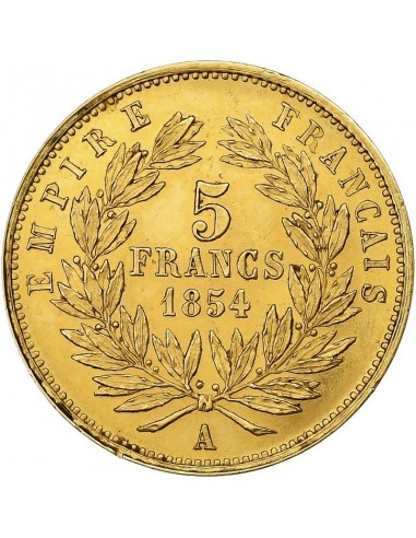 Moneda istorica din Aur - 5 franci...