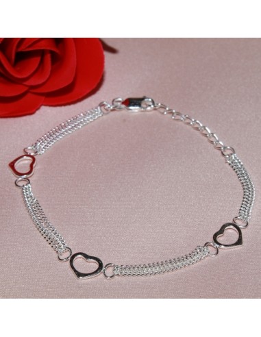 Bratara Inimioare cu Lant Argint 925