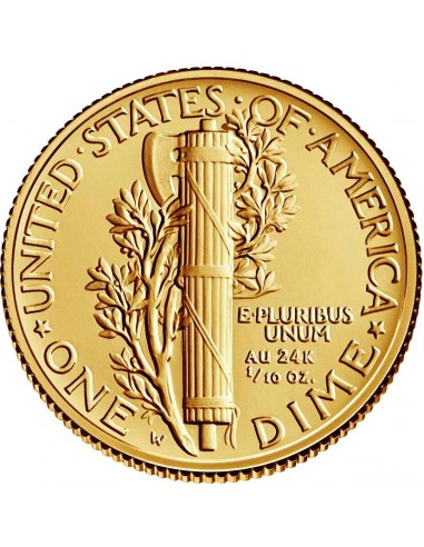 Moneda din Aur - 1 dime Mercury...