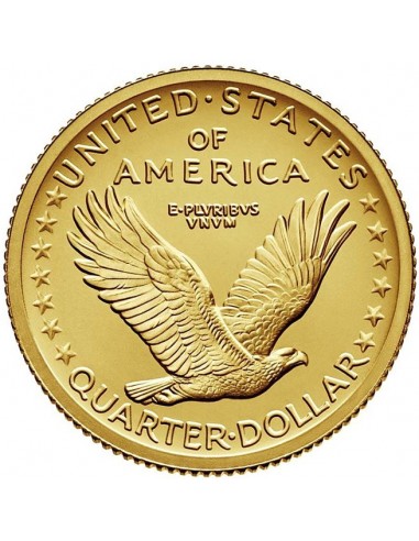 Moneda din Aur - Sfert de dolar...