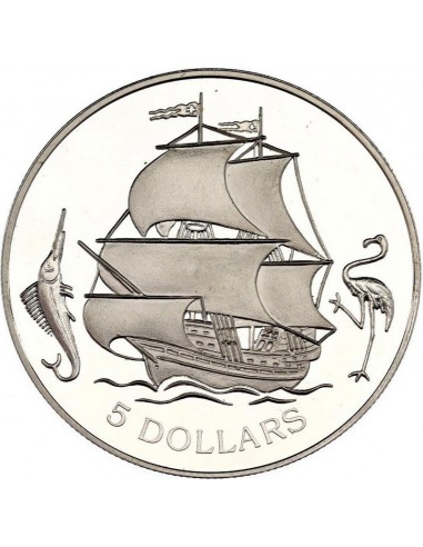 Moneda istorica din Argint - 5 dolari...