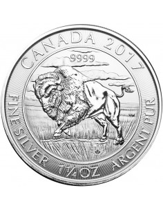 Moneda Argint pur Bizon...