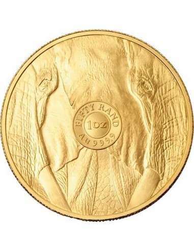 Moneda din Aur 24k - Elefant Africa...