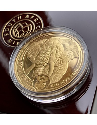 Moneda din Aur 24k - Elefant Africa...