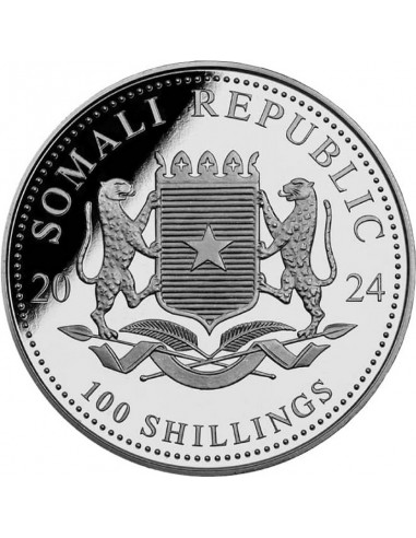 Moneda din Argint - Leopard Somalia...