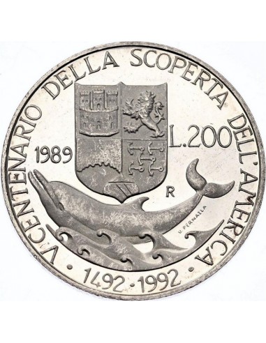 Moneda istorica din Argint - 200 lire...