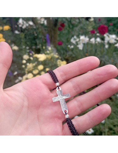 Bratara Snur Cruce Argint Inscriptie... Bratara Snur Cruce Argint Inscriptie...