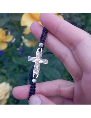 Bratara Snur Cruce Argint Inscriptie... Bratara Snur Cruce Argint Inscriptie...