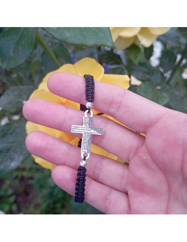 Bratara Snur Cruce Argint Inscriptie... Bratara Snur Cruce Argint Inscriptie...