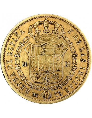 Moneda istorica din Aur - 80 reali...