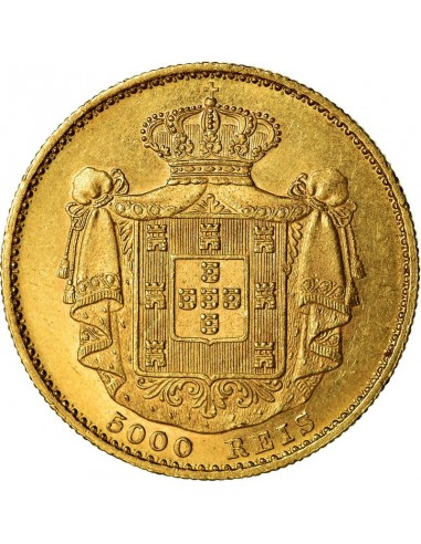 Moneda istorica din Aur - 5000 reis...