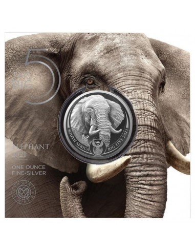 Moneda Argint pur Elefant Africa de...