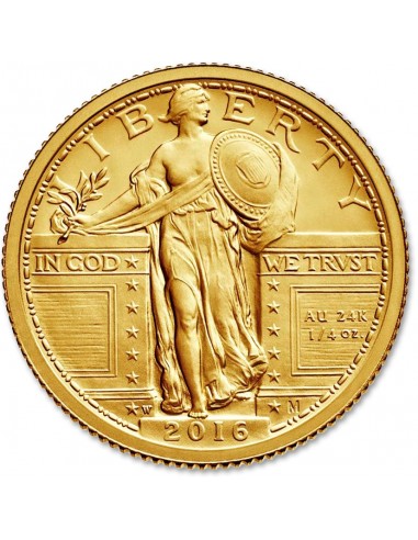 Moneda din Aur - Sfert de dolar...