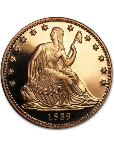 Moneda din Cupru - Seated Liberty 1 oz