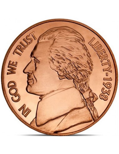 Moneda din Cupru - Jefferson Bust 1 oz