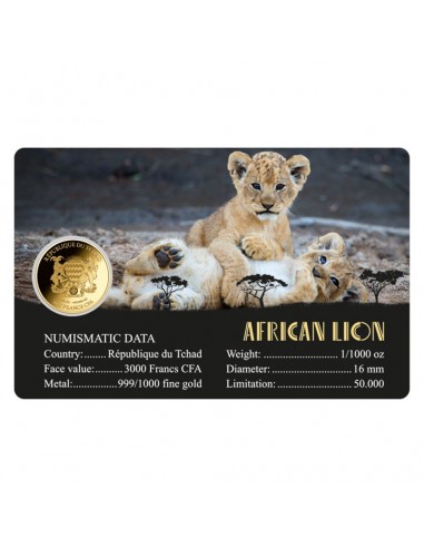 Moneda din Aur 24k Leul African- 3000...