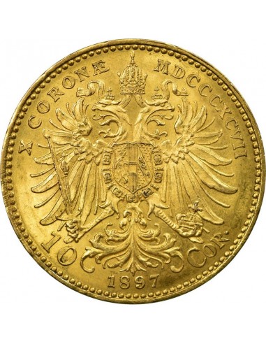 Moneda istorica din Aur - 10 coroane...