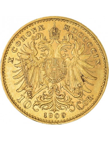 Moneda istorica din Aur - 10 coroane...