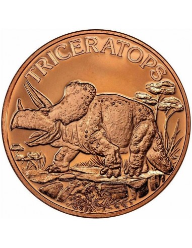 Moneda din Cupru - Triceratops 1 oz