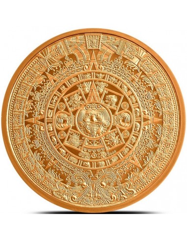Moneda din Cupru - Calendar Aztec 2 oz