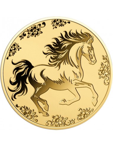Moneda din Aur 24k Anul Calului de...