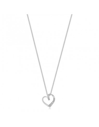 Colier Argint 925 Inima cu Diamante