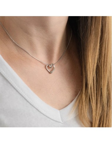 Colier Argint 925 Inima cu Diamante