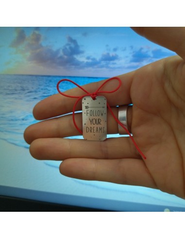 Cadou Argint 925 cu mesaj: Follow...