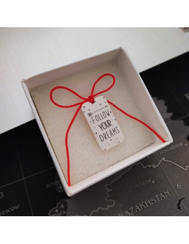 Cadou Argint 925 cu mesaj: Follow...