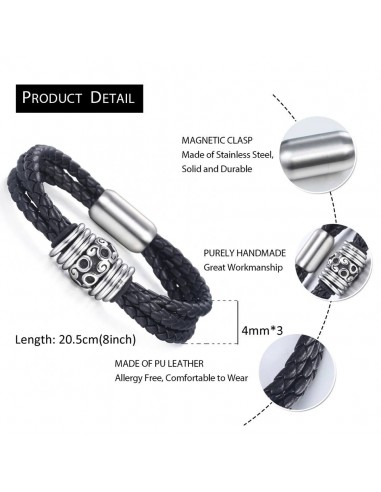 Bratara barbati piele impletita viking