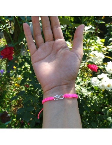 Bratara Argint 925 Inima Infinit Roz...