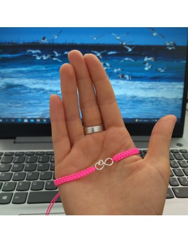 Bratara Argint 925 Inima Infinit Roz...