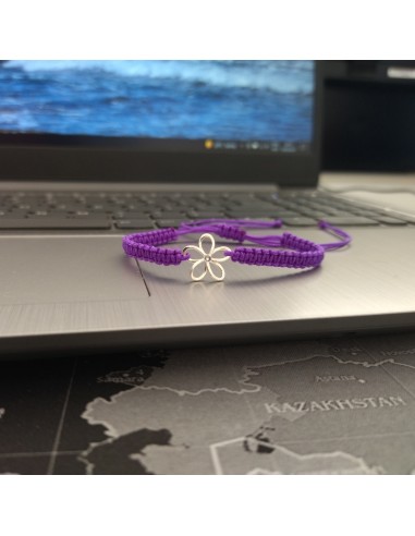 Bratara Floare Cristal Argint