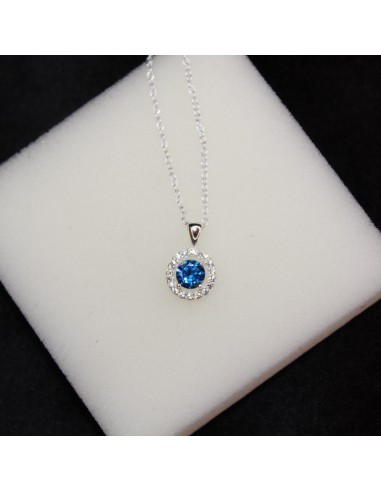 Colier Argint 925 Cristal Albastru